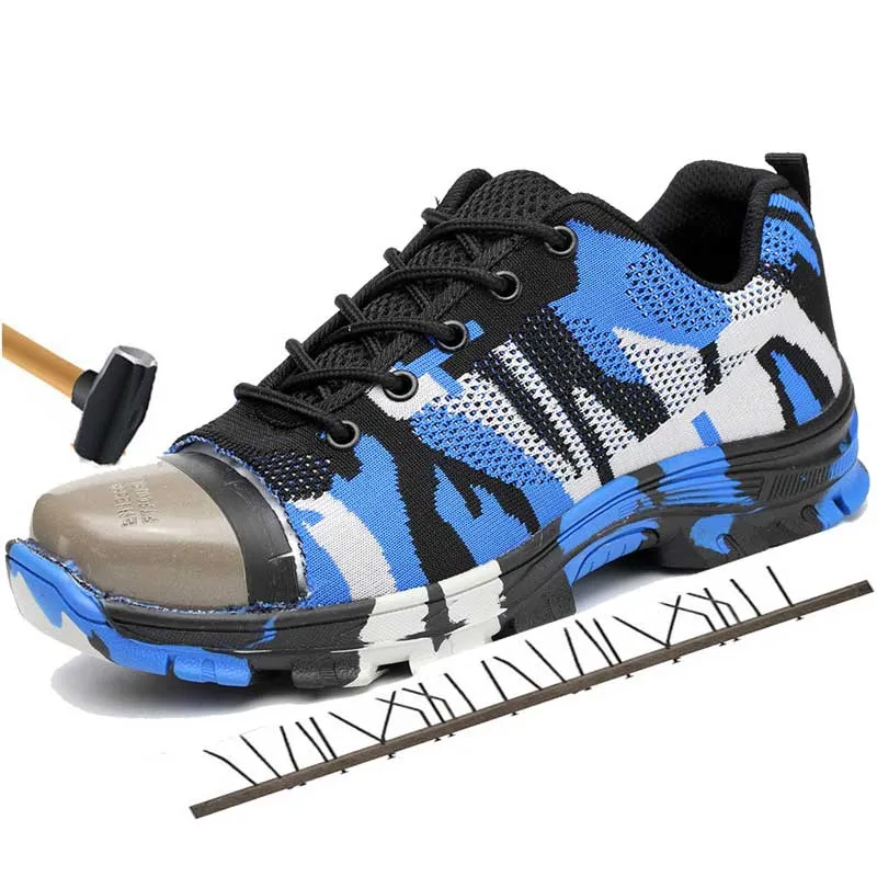 SAFETY BOOTS CAMOUFLAGE STEEL IMPACT RESISTANT