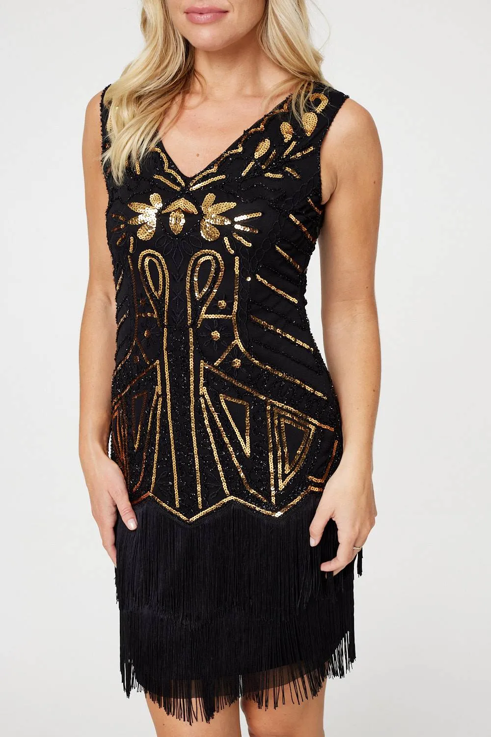 Sequin Sleeveless Short Dress