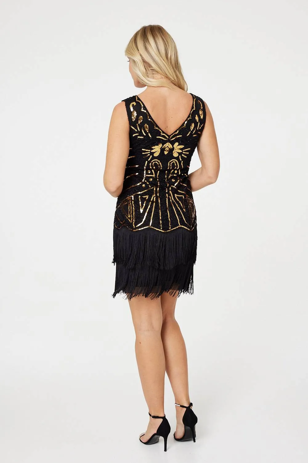 Sequin Sleeveless Short Dress