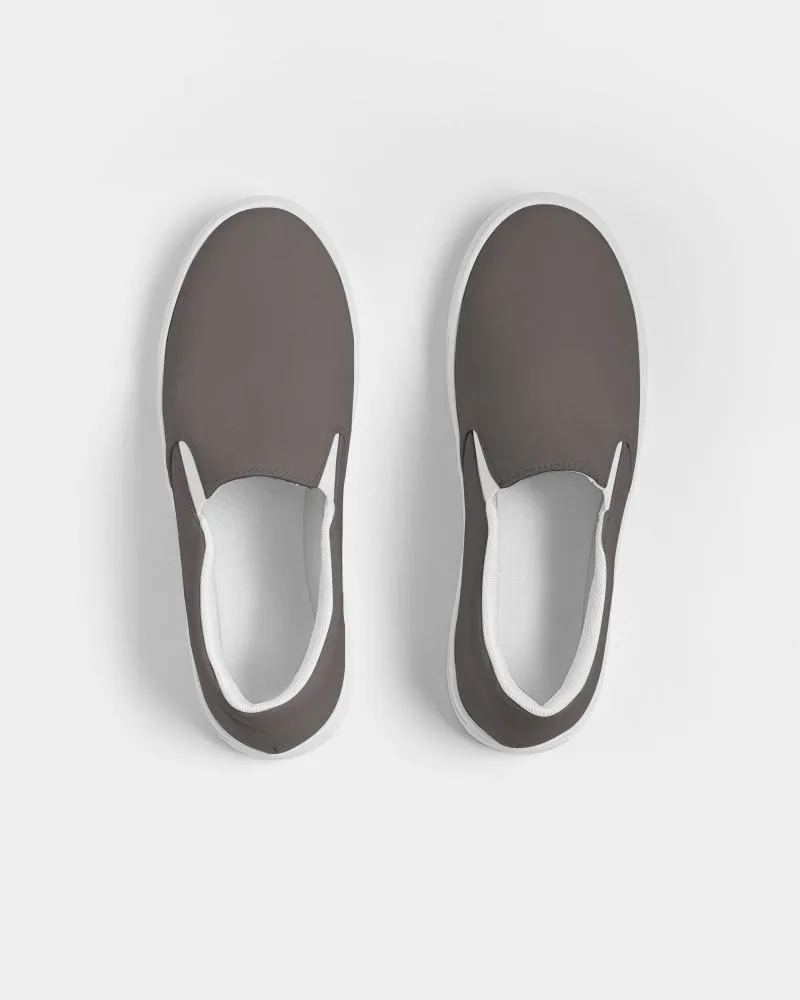 Shaded Pastel Brown Slip-On Canvas Sneakers | Women's | C60M60Y60K30
