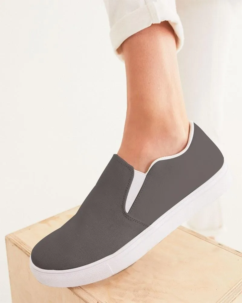 Shaded Pastel Brown Slip-On Canvas Sneakers | Women's | C60M60Y60K30