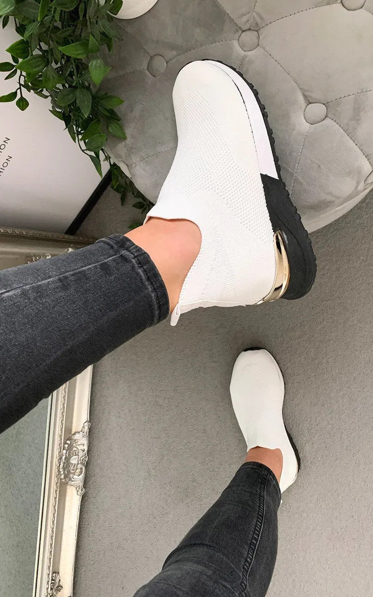 Slip On Sock Wedge Trainers