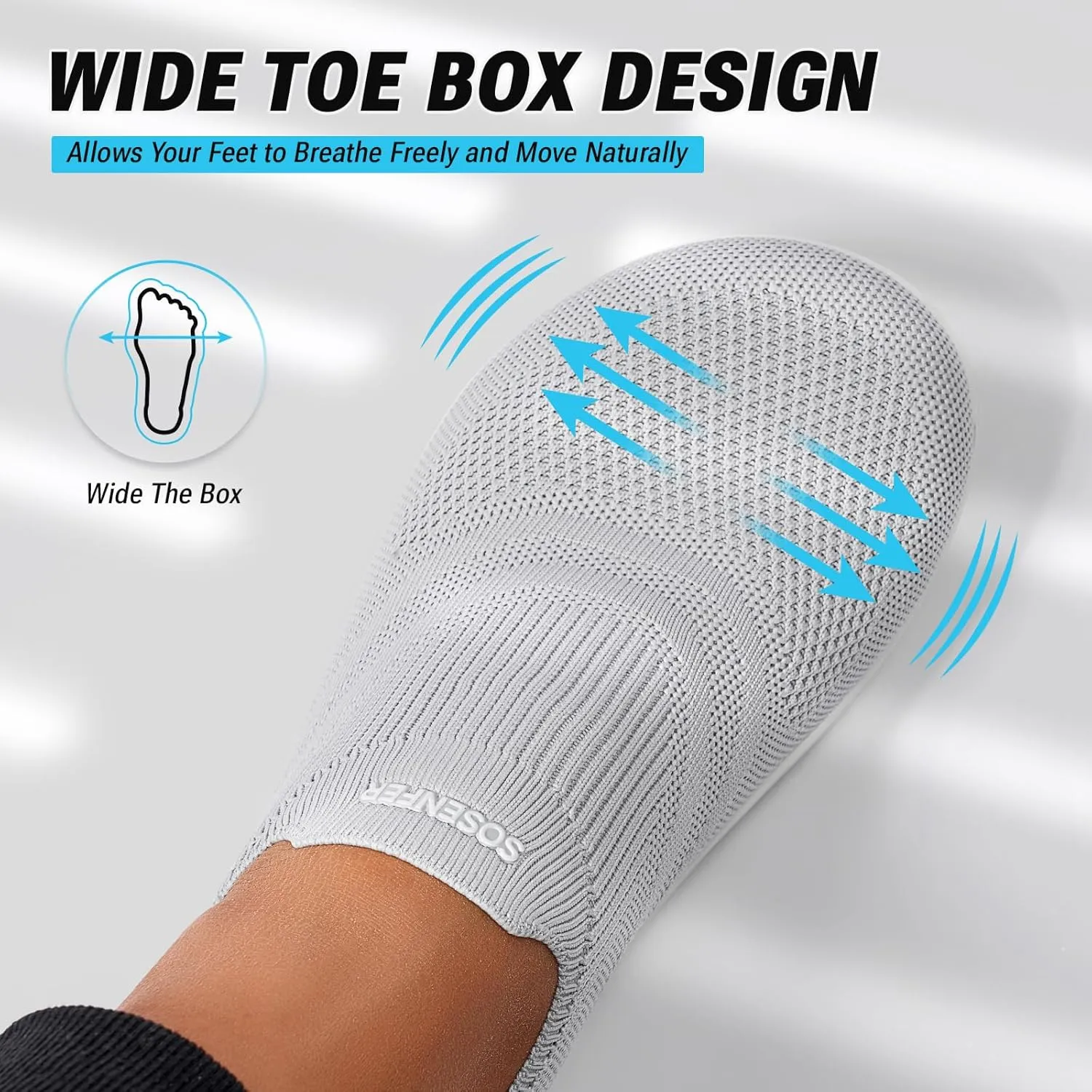 Sosenfer Women Slip On Barefoot Shoes Men Wide Minimalist Barefoot Sneakers Hands Free Workout Zero Drop Sole Walking Shoes for Unisex