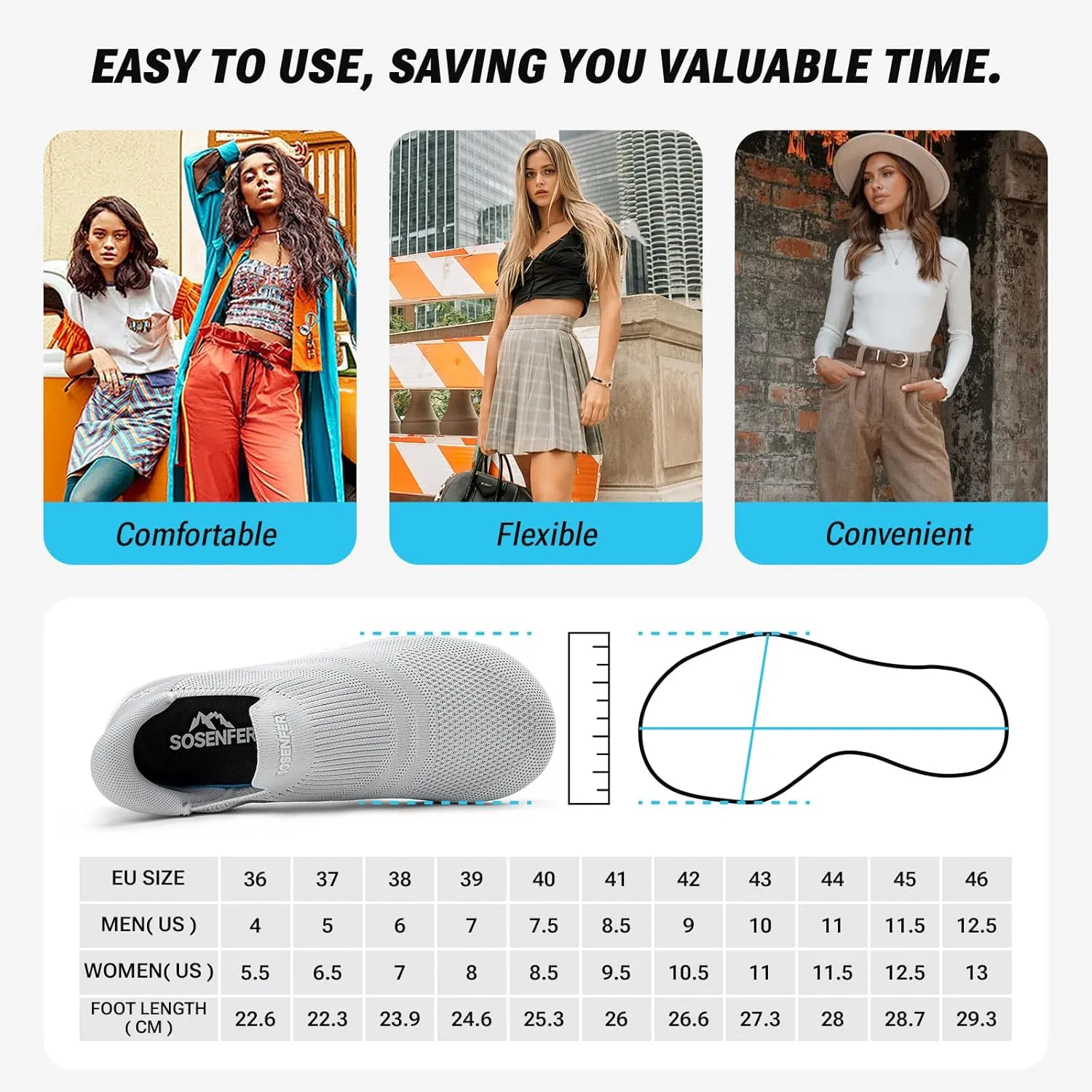 Sosenfer Women Slip On Barefoot Shoes Men Wide Minimalist Barefoot Sneakers Hands Free Workout Zero Drop Sole Walking Shoes for Unisex