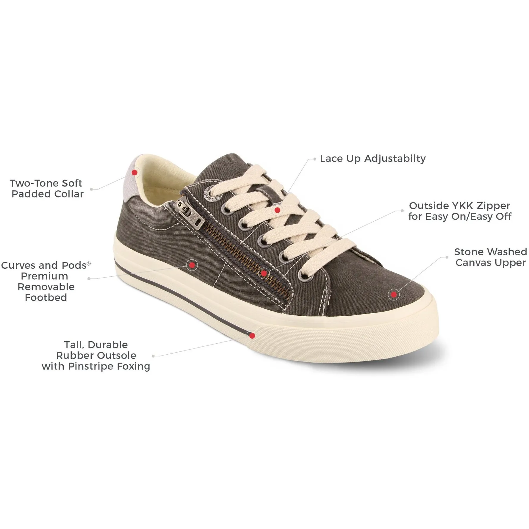 TAOS  Z-Soul  Distressed Canvas - Graphite/Light Grey
