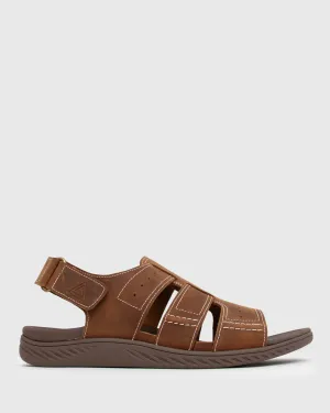 TUCKER Leather Strappy Sandals