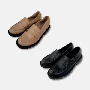 W2219 經典簡約厚底樂福鞋