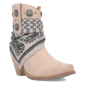 Women's Dingo Sand Bandida Zipper J-Toe Bootie with Bandana Accent